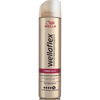 Лак для волос Wellaflex Power Hold с антивозрастным эффектом Суперсильная фиксация 250 мл (8699568541999)