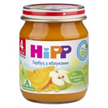 Фруктово-овощное пюре HiPP Тыква с яблоками с 4 месяцев 125 г (9062300101284) 