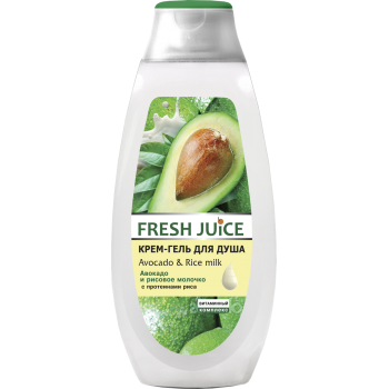 Гель для душу Fresh Juice 400 мл Avocado-Rice milk (4823015936098)