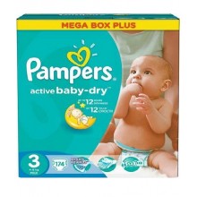 Підгузники дитячі Pampers Active Baby (3) Midi 4-9кг 174 шт. MEGA BOX+
