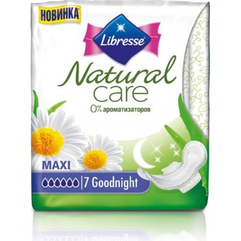 Прокладки Libresse Natural Care Maxi Goodnight 7 шт (7322540611236)