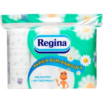 Туалетний папір Regina Ромашка 3 шари 12 рулонів (8004260461436)