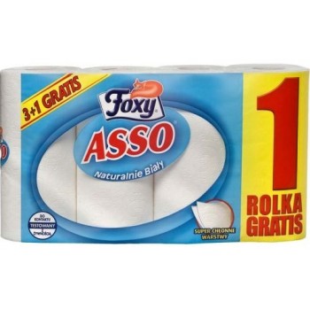 Бумажные полотенца двухслойные Foxy Asso 4 шт (5900935002047)