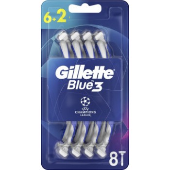 Станки бритвенные Gillette Blue Comfort 3, 6+2 шт (7702018531844)