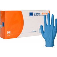 Перчатки нитриловые неопудренные голубые Abena M 100 шт (5703538455650)