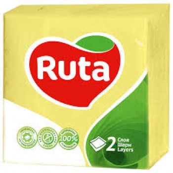 Серветка Ruta Double Luxe жовта 40 листів (4820023740464)