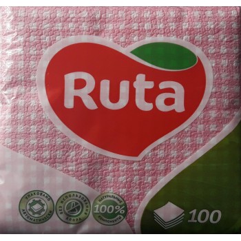Серветка Ruta рожева 100 листів (4820023740433)
