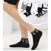 Шкарпетки жіночі Fendi BY657-4 короткі розмір 37-41 (6972576876577)