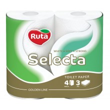 Папір туалетний Ruta Selecta 3 шари 4 рулони (4820023744387) 