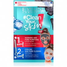 Eveline Clean Your Skin согревающий пилинг-сауна+охлаждающая крио-маска 2*5 мл (5901761998580)