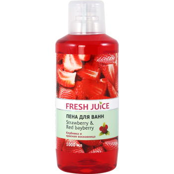 Пена для ванн Fresh Juice Strawberry & Red Bayberry 1000 мл (4823015936319)