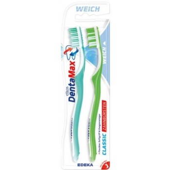 Зубна щітка Elkos DentaMax Classic Weich м'яка 2 шт (4311501499580)