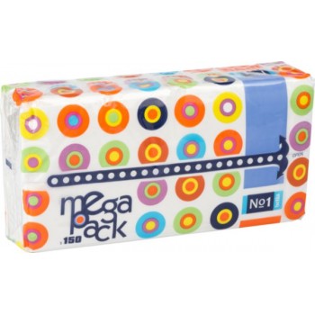 Платочки универсальные Bella №1 Mega Pack бумажные двухслойные 100+50 шт (5900516421281) 