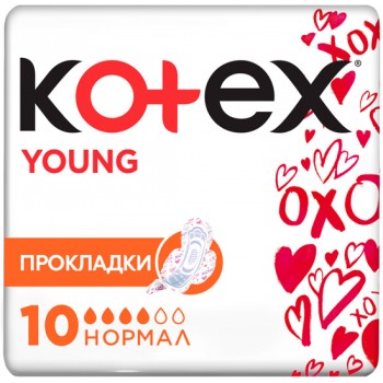 Гігієнічні прокладки Kotex Young Ultra Dry Normal 10 шт (5029053542881)