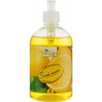 Жидкое мыло Ekolan Белый Лимон дозатор 500 г (4820217130248)