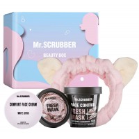 Подарочный набор женский Mr.Scrubber Fresh & Comfort (маска для лица 150 г + крем для лица 30 мл + повязка для волос) (4820200331614)