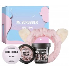 Подарочный набор женский Mr.Scrubber Fresh & Comfort (маска для лица 150 г + крем для лица 30 мл + повязка для волос) (4820200331614)