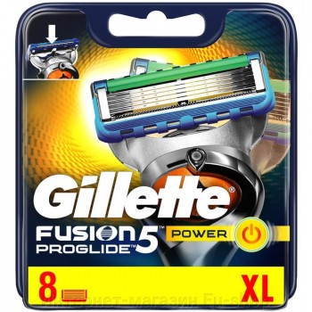 Сменные кассеты для бритья Gillette Fusion ProGlide Power  (8 шт.) (7702018448333)