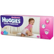 Подгузники - трусики детские Huggies Little Walkers 5, 14-18 кг 48 шт для девочек