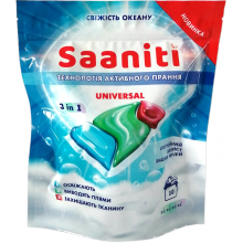 Гелеві капсули для прання Saaniti 3in1 Universal Свіжість океану 10 шт (4805051896420)