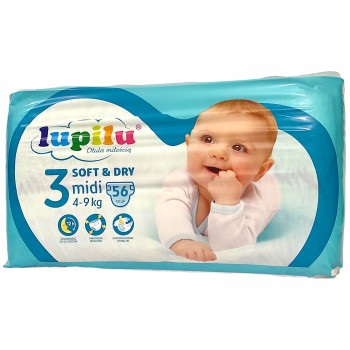 Подгузники Lupilu Soft&Dry 3 (4-9 кг) 56 шт (4056489352778)
