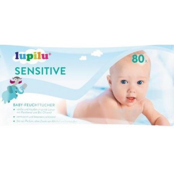 Вологі серветки дитячі  Lupilu Sensitive 80 шт (4056489191681)