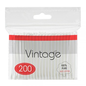 Ватні палички Vintage пакет 200 шт (4820164151587)