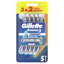 Станки для гоління Gillette Sensor 3 Comfort 5 шт (7702018495221)
