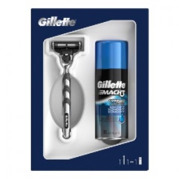 Подарунковий набір Gillette Mach3 Start Бритва Gillette Mach3 + Пена для гоління Gillette Mach3 Екстра Комфорт 100 мл (7702018508303)