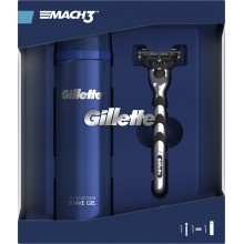 Подарунковий набір Gillette Mach3 Бритва Gillette Mach3 + Гель для гоління Gillette Fusion  Ultra Sensitive 200 мл (7702018508389)