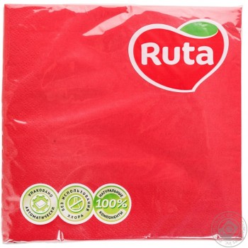 Салфетка Ruta Double Luxe Кухня красная 40 листов (4820023747371)