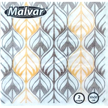 Серветка Malvar Абстракція 30х30 см 2-ох шарова 40 шт (4820227530427)