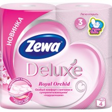 Туалетний папір Zewa Royal Orchid 3 шари 4 рулони (7322540568745)