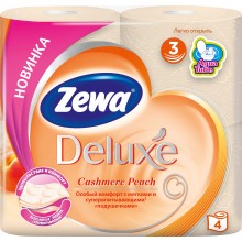 Туалетная бумага Zewa Cashmere Peach 4 слоя 8 рулона (9011111035769) 