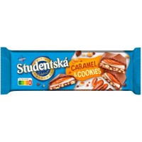 Шоколад Studentska Caramel & Cookies 240 г (8593893782501)