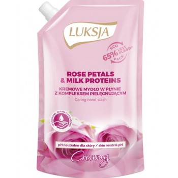Рідке крем-мило Luksja Rose petals & Milk proteins дой-пак 400 мл (5900998000417)