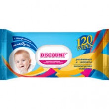 Влажные салфетки для детей Discount с ароматом календулы 120 шт с клапаном (4820180331031)