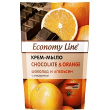 Жидкое крем-мыло Economy Line Шоколад и Апельсин дой-пак 460 г (4820020265236)
