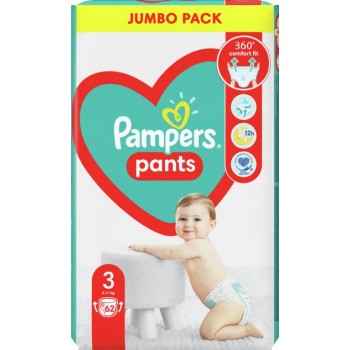 Подгузники-трусики Pampers Pants размер 3 (Maxi) 6-11 кг 62 шт (8006540069233)