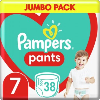 Підгузники-трусики Pampers Pants розмір 7 (Extra Large) 17+ кг 38 шт (8006540069387)