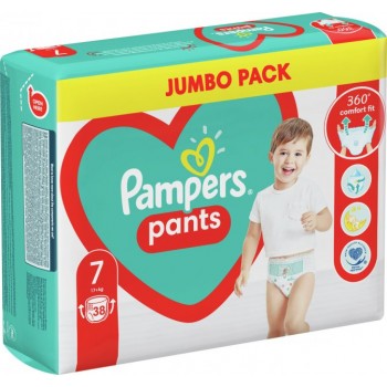 Підгузники-трусики Pampers Pants розмір 7 (Extra Large) 17+ кг 38 шт (8006540069387)