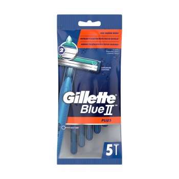 Бритви одноразові Gillette Blue II Plus 5 шт (3014260283254)