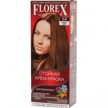 Florex Super Фітокомплекс Фарба для волосся 3.4 лісовий горіх 100 мл