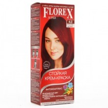 Florex Super Фитокомплекс Краска для волос 4.0 красное дерево 100 мл