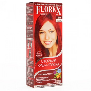 Florex Super Фітокомплекс Фарба для волосся 5.0 яскравий махагон 100 мл