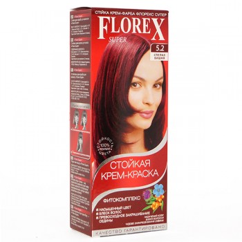 Florex Super Фітокомплекс Фарба для волосся 5.2 стигла вишня 100 мл