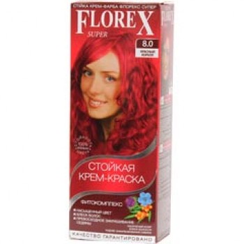 Florex Super Фітокомплекс Фарба для волосся 8.0 червоний корал 100 мл