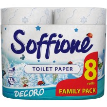 Туалетная бумага Soffione 2 слоя 8 рулонов (4820003834367)