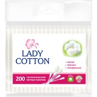 Ватные палочки Lady Cotton 200 шт пакет (4820048487368)