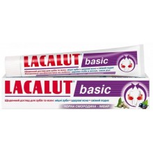 Зубная паста Lacalut basic Черная Смородина и Имбирь 75 мл (4016369696583)